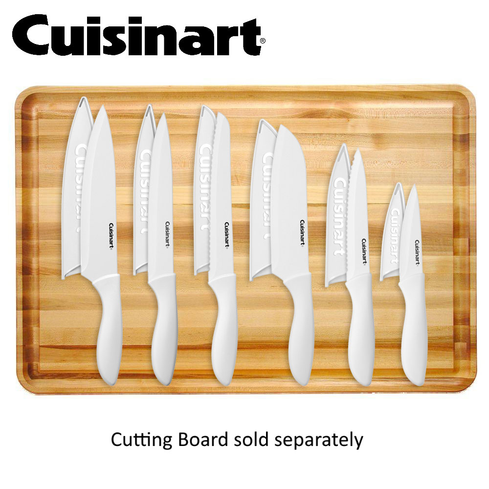 Cuisinart 12-Piece Kitchen Knife Set, Advantage Color Collection with Blade Guards, Pistachio