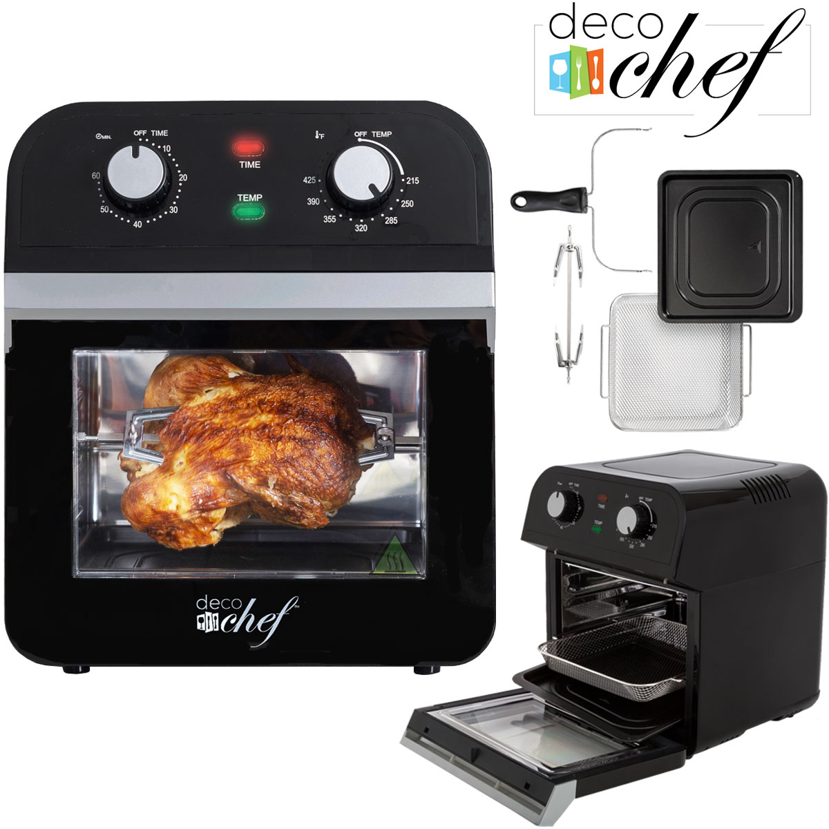 Deco Chef Airfryer Xl 127 Qt Power Air Fryer Oven 7 In1 Cook Feature Rotisserie 843342150336 Ebay 5623