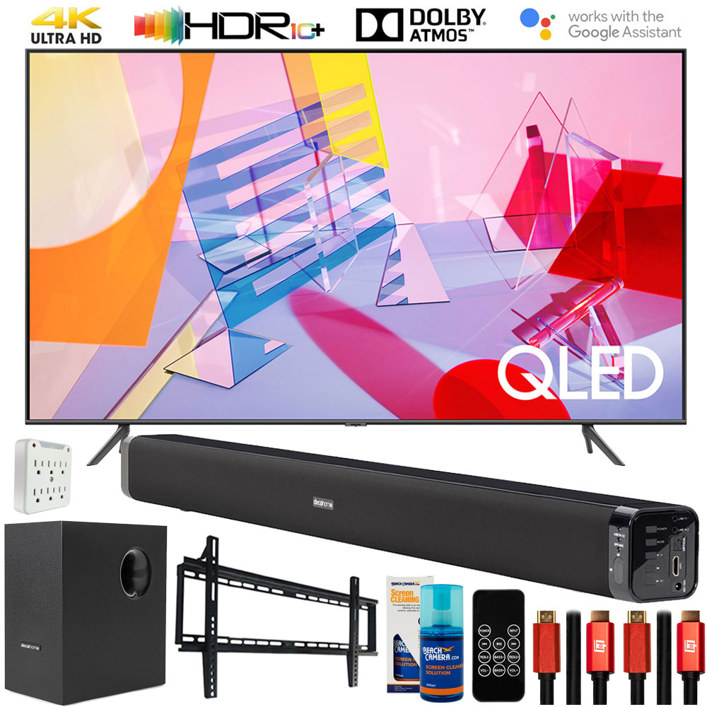 Samsung QN75Q60TA 75" Q60T QLED 4K UHD TV (2020) with Deco Gear