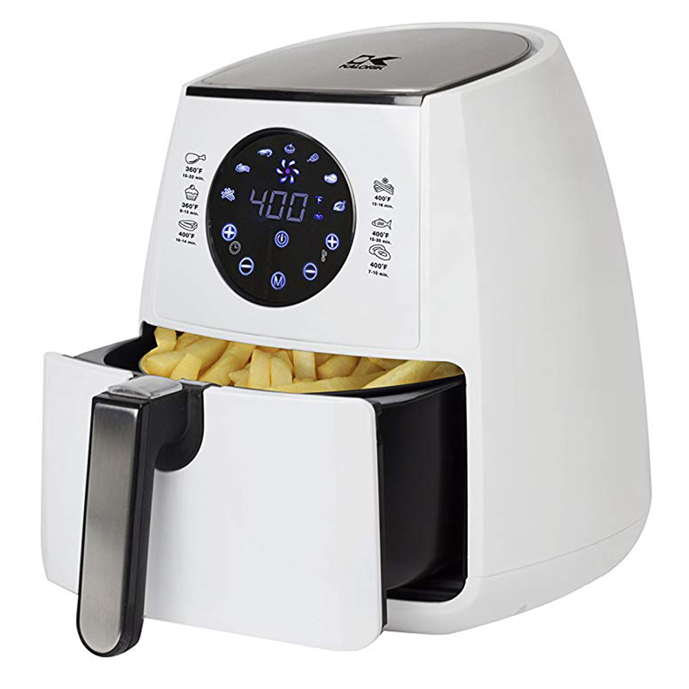 Kalorik Digital Air Fryer with Dual Layer Rack White + Extended
