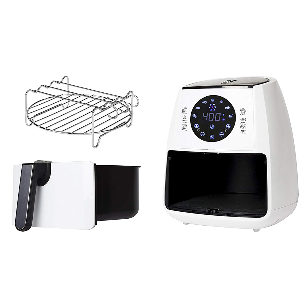 Kalorik Digital Air Fryer with Dual Layer Rack White + Extended