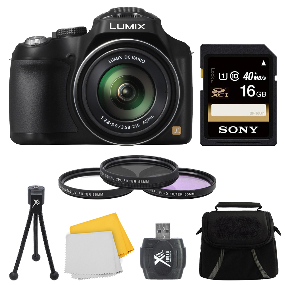 Panasonic Lumix DMC FZ70 16 1MP 60X Stabilized Zoom Digital Camera 16GB