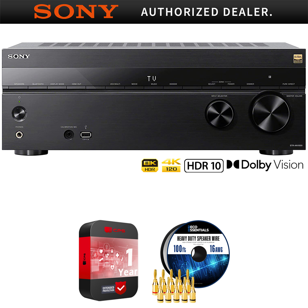 Sony 7.2 ch Home Theater 8K A/V Receiver w/ Accessories + Bundle