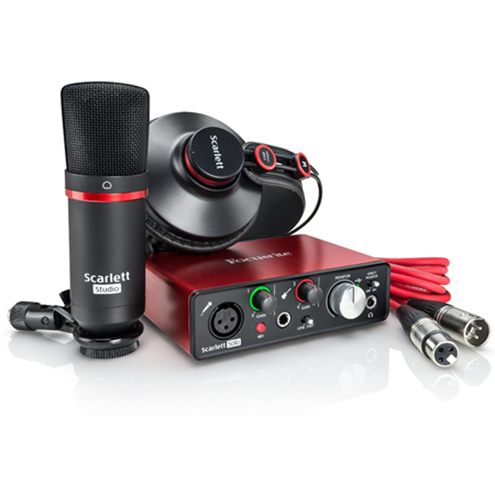Focusrite Scarlett Solo USB Audio Interface and Recording Kit + Speaker