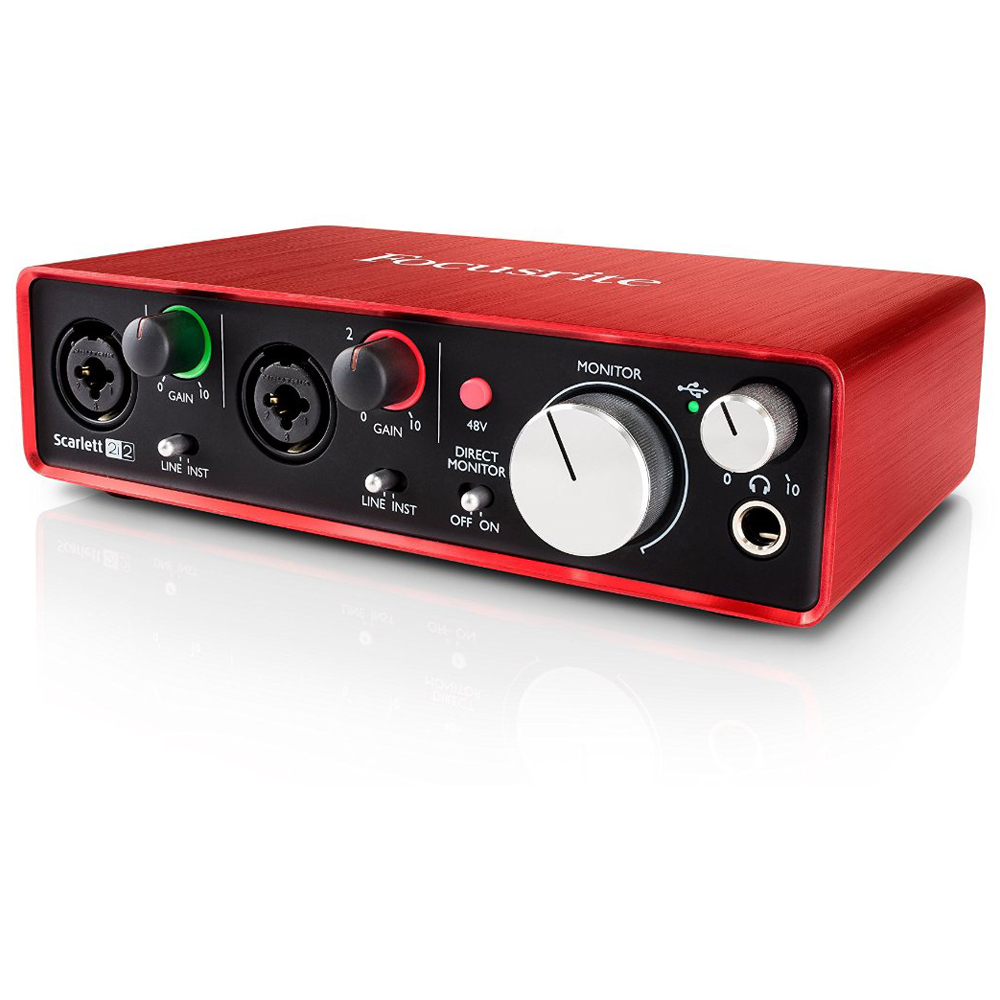 Focusrite Scarlett 2i2 USB Audio Interface (2nd Gen) w/ Speaker Bundle