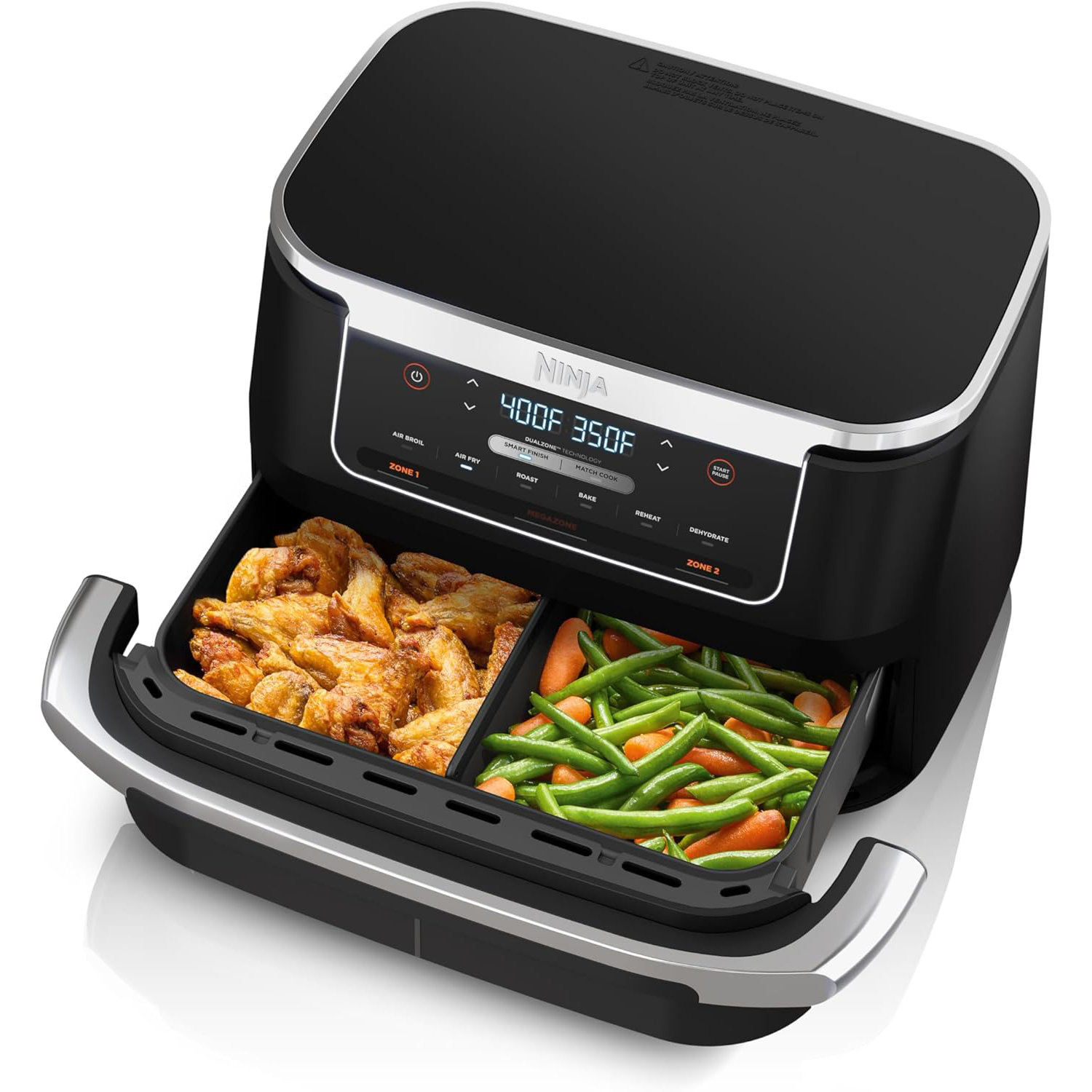 Ninja DZ071 Foodi 6-in-1 FlexBasket Air Fryer with 7-QT MegaZone