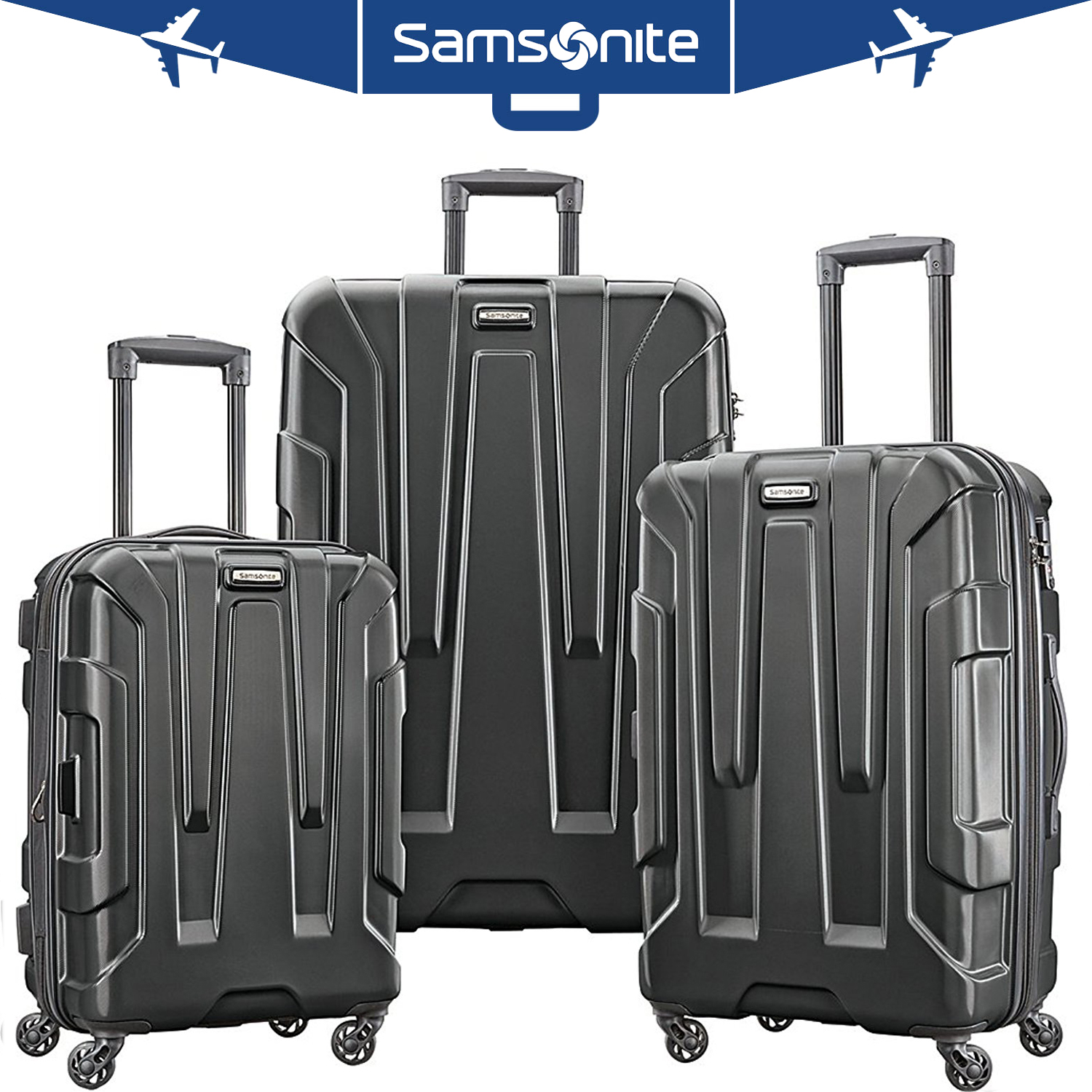 Samsonite Centric 3 Piece Hardside Suitcase Spinner Luggage Set Choose Color Ebay