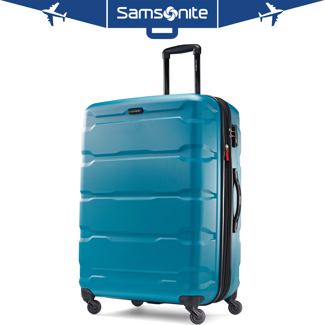 Samsonite Omni Hardside Spinner Suitcase Luggage, Caribbean Blue - 20"/24"/28"