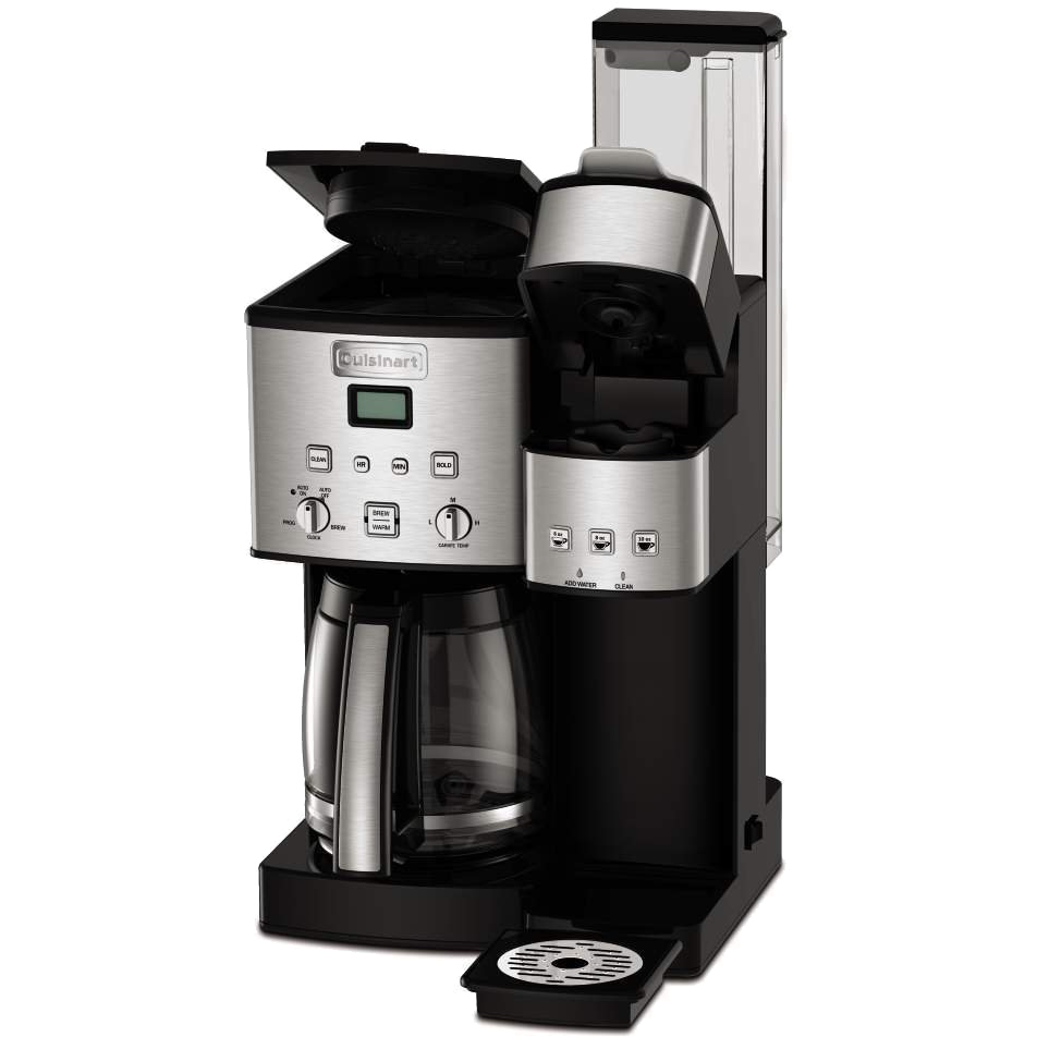 Refurb. Cuisinart 12-Cup Coffee Maker & Single-Serve Brewer Warranty Bundle 