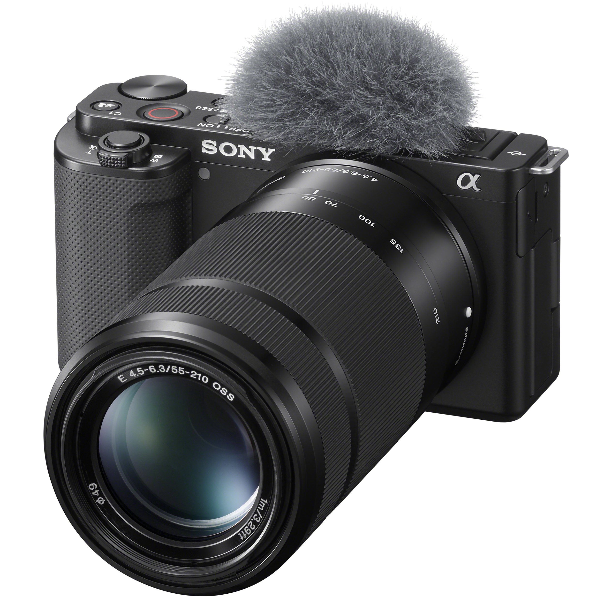 Sony ZV-E10 Mirrorless Vlog Camera Body + 2 Lens Kit 16-50mm + 55-210mm Black Bundle