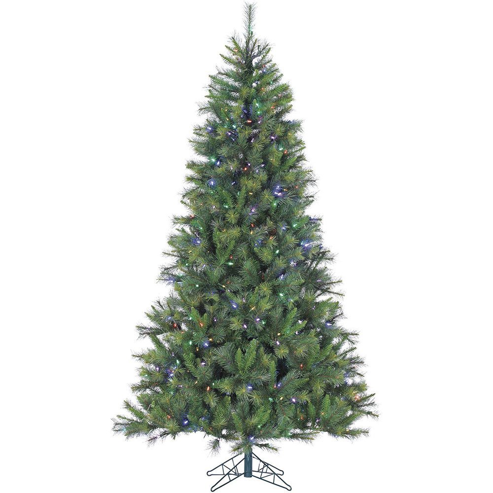 Fraser Hill Farm 7.5 Ft. Canyon Pine Christmas Tree with Multi-Color LED Lighting - FFCM075-6GREZ