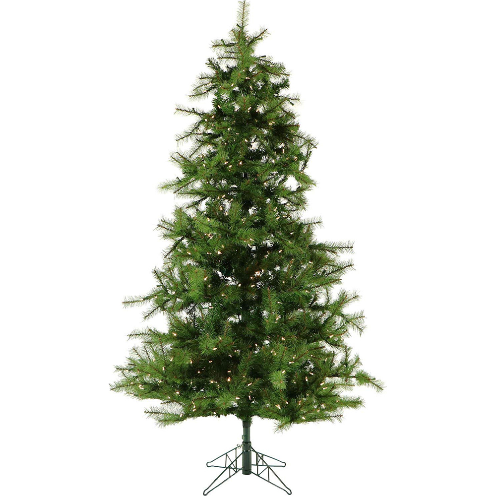 Fraser Hill 9 Ft. Southern Peace Pine Christmas Tree with Clear LED Lighting - FFSP090-5GR