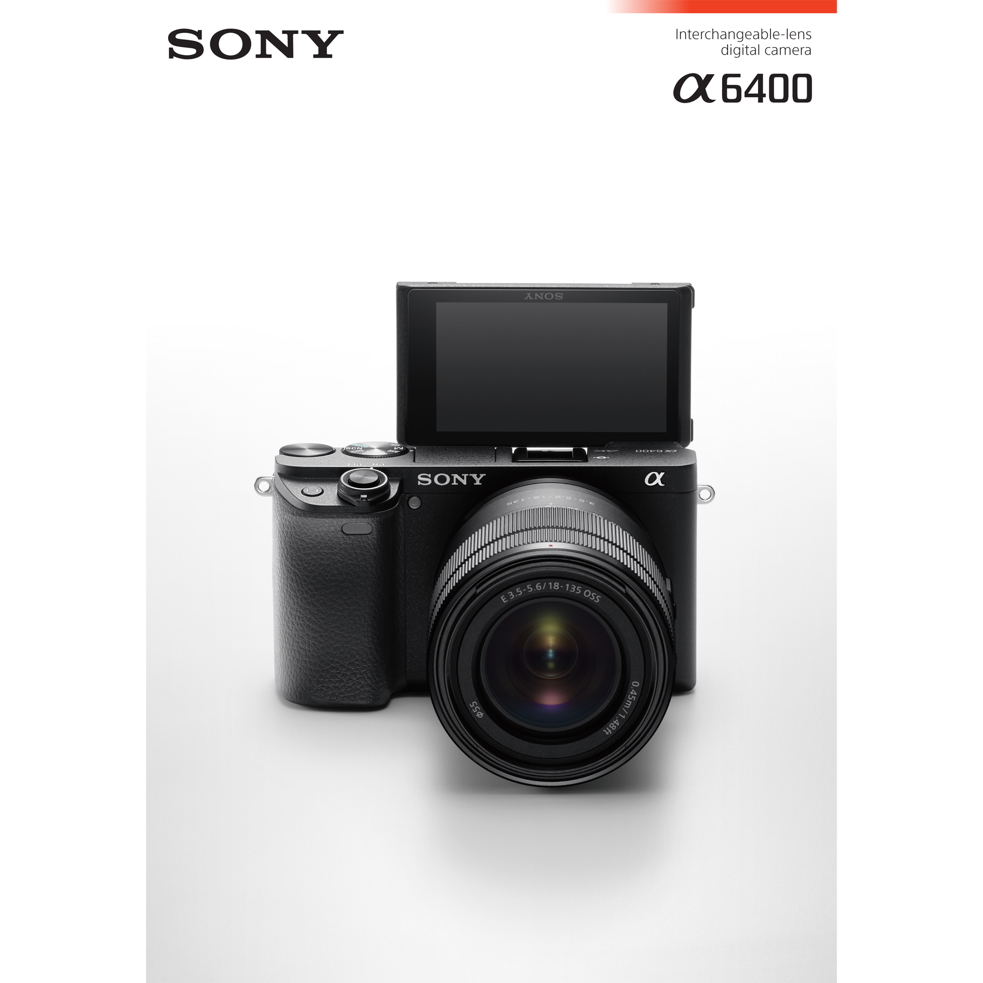Sony Alpha a6400 Mirrorless Digital Camera with 18-135mm f / 3.5-5.6 Lens, Black, ILCE-6400M/B