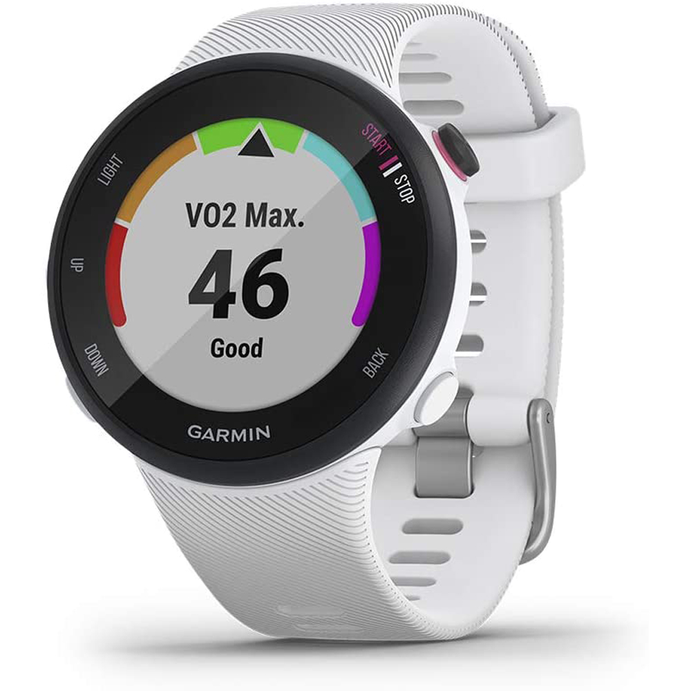 Garmin Forerunner 45S GPS Heart Rate Monitor Running Smartwatch, White - Refurbished