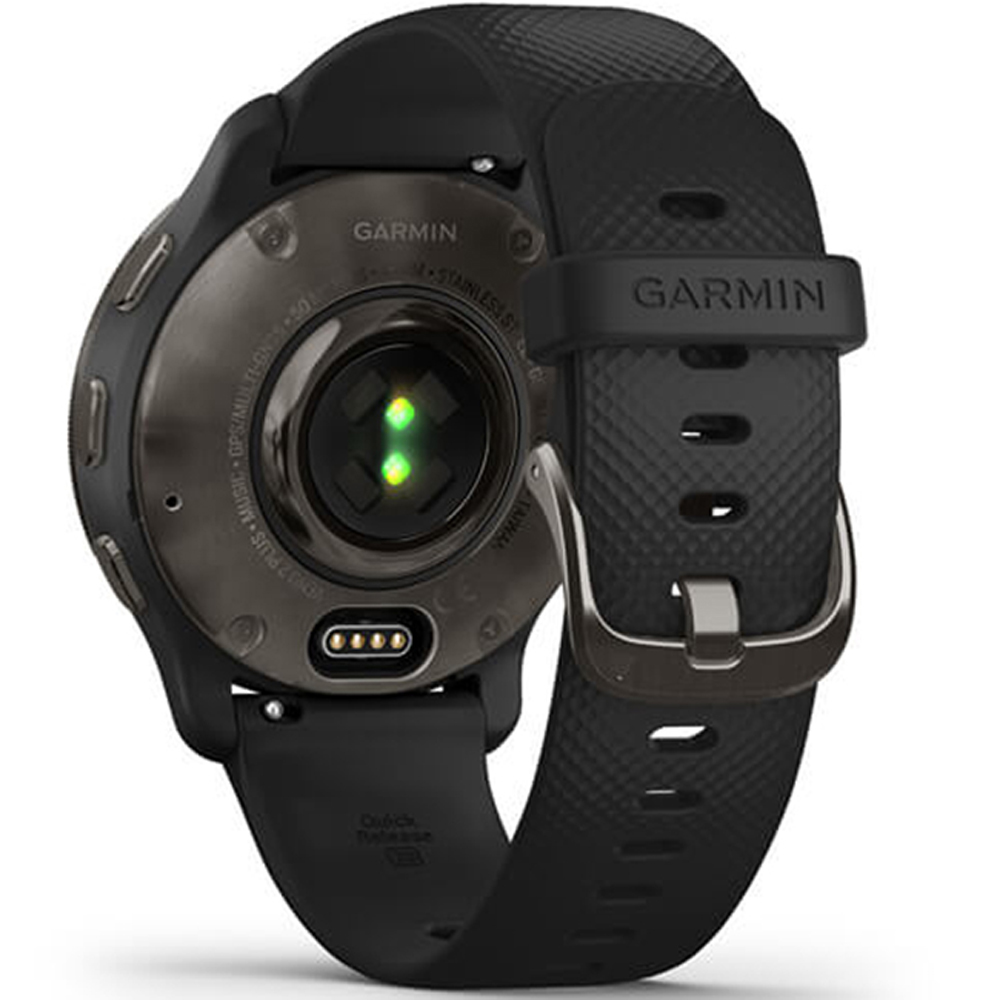 Garmin 010-02496-01 Venu 2 Plus GPS Smartwatch, Slate Bezel w/ Accessories Bundle