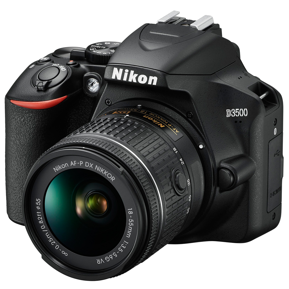 nikon d3500 dslr camera w/ af-p dx 18-55mm & 70-300mm lens