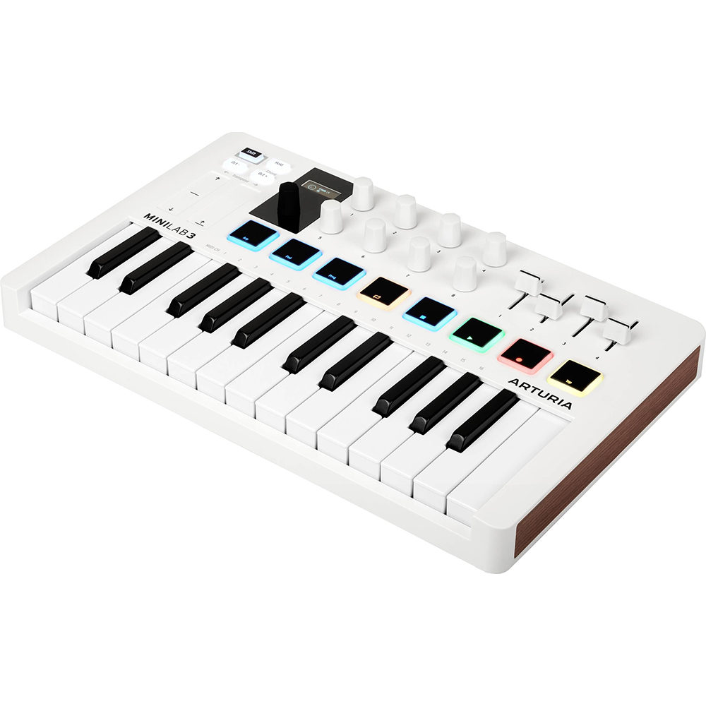 Arturia MiniLab 3 25-Key MIDI Controller Keyboard, White