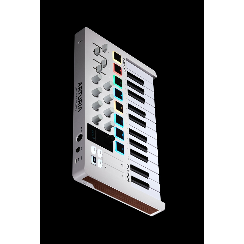 Arturia MiniLab 3 25-Key MIDI Controller Keyboard, White