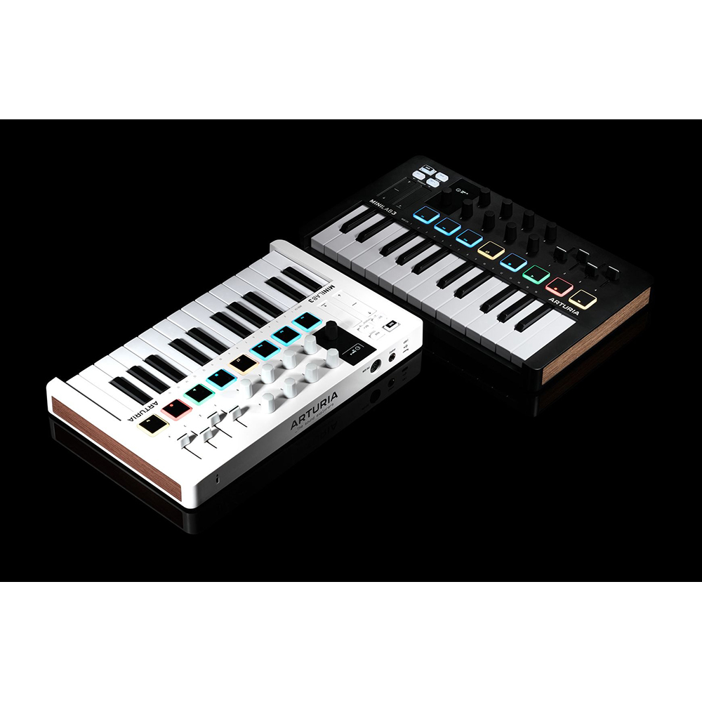 Arturia MiniLab 3 25-Key MIDI Controller Keyboard, White
