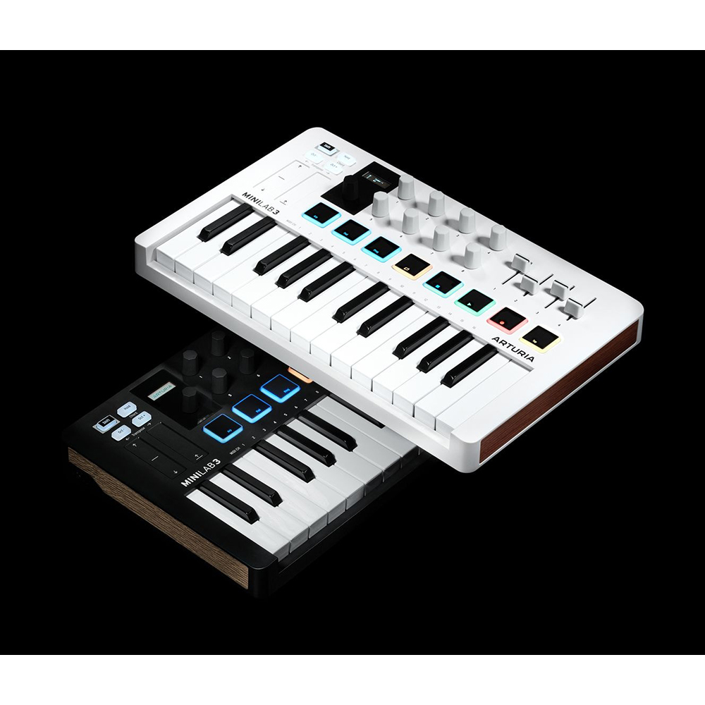 Arturia MiniLab 3 25-Key MIDI Controller Keyboard, White