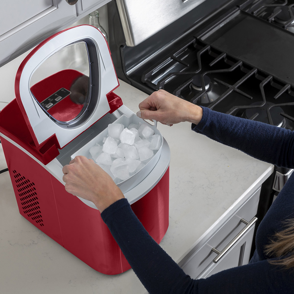 Deco Chef Electric Ice Maker (IMRED) Compact Top Load 26 Lbs. Per Day