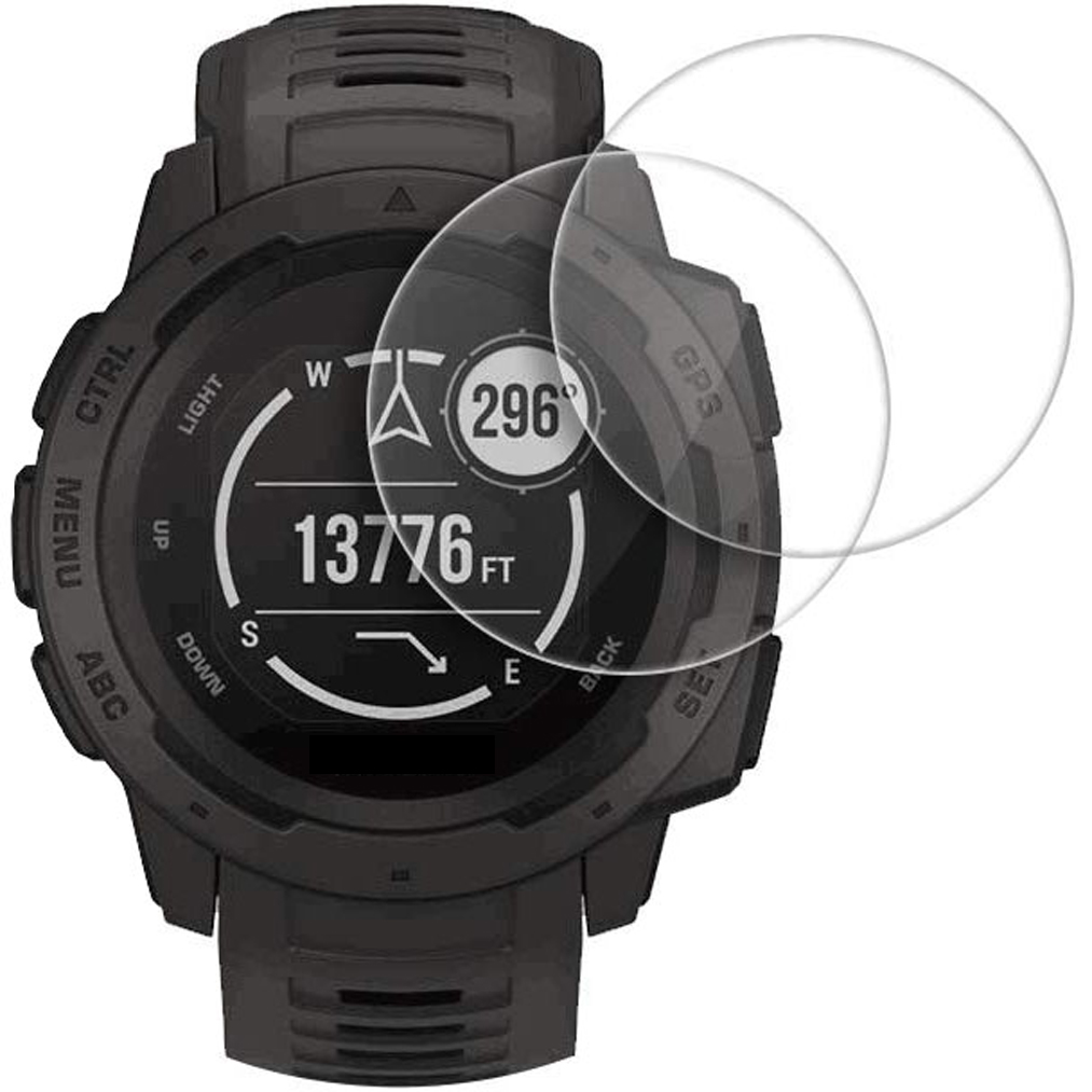 Защитная пленка Deco Essentials из 2-х комплектов для Garmin Watc размером 0,9 x 0,9 (23 x 23 мм)