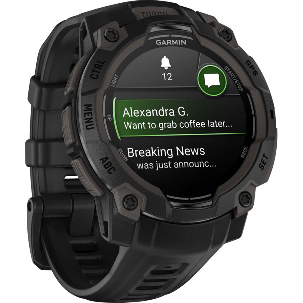 Garmin Instinct 3 Rugged GPS Smartwatch Bundle | 45mm / 50mm | AMOLED / Solar