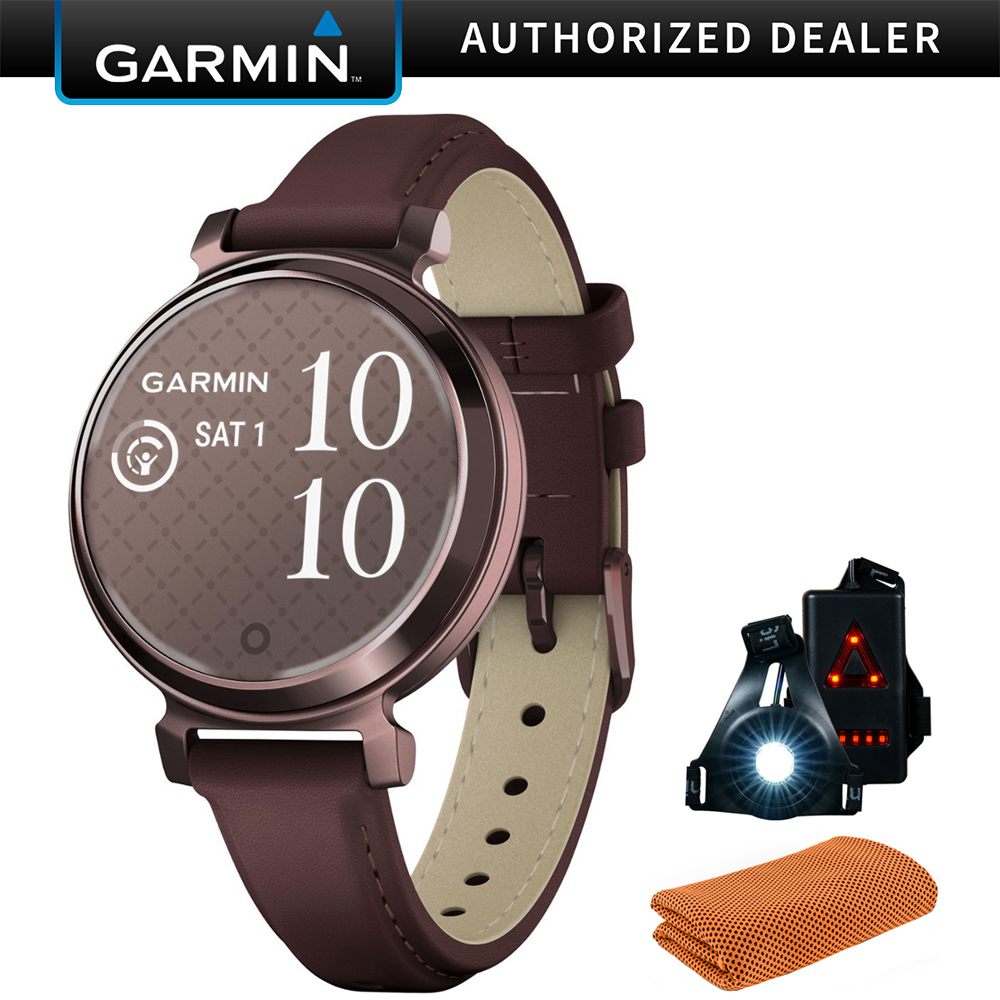 Комплект умных часов Garmin Lily 2 Classic Dark Bronze с кожаным ремешком цвета шелковицы в комплекте