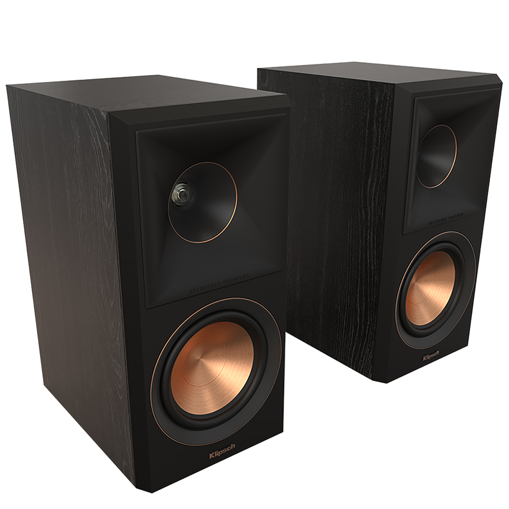 Klipsch RP-500M II Bookshelf Speakers Ebony (Pair) +Deco Gear Wire +Banana Plugs