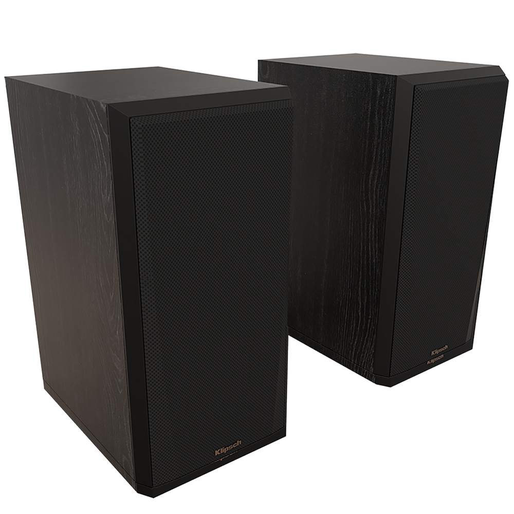 Klipsch RP-500M II Bookshelf Speakers Ebony (Pair) +Deco Gear Wire +Banana Plugs