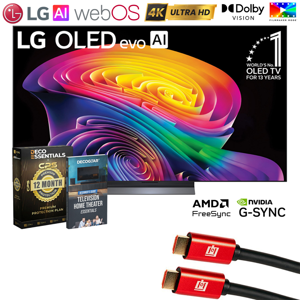LG 65 inch OLED evo AI C6 4K Smart webOS TV (2026) w/ 1 YR Warranty Bundle