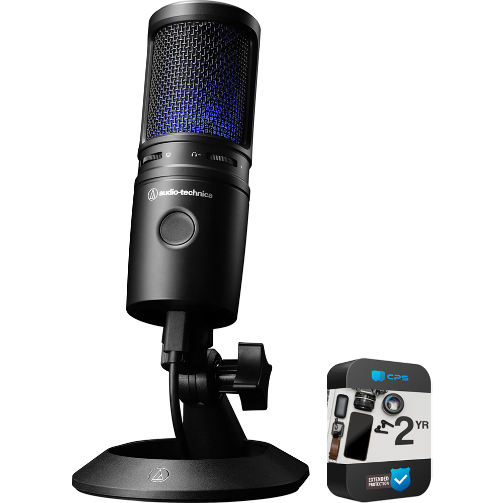 Audio-Technica AT2020USB-X Cardioid Condenser USB Mic with 2 YR Warranty Bundle