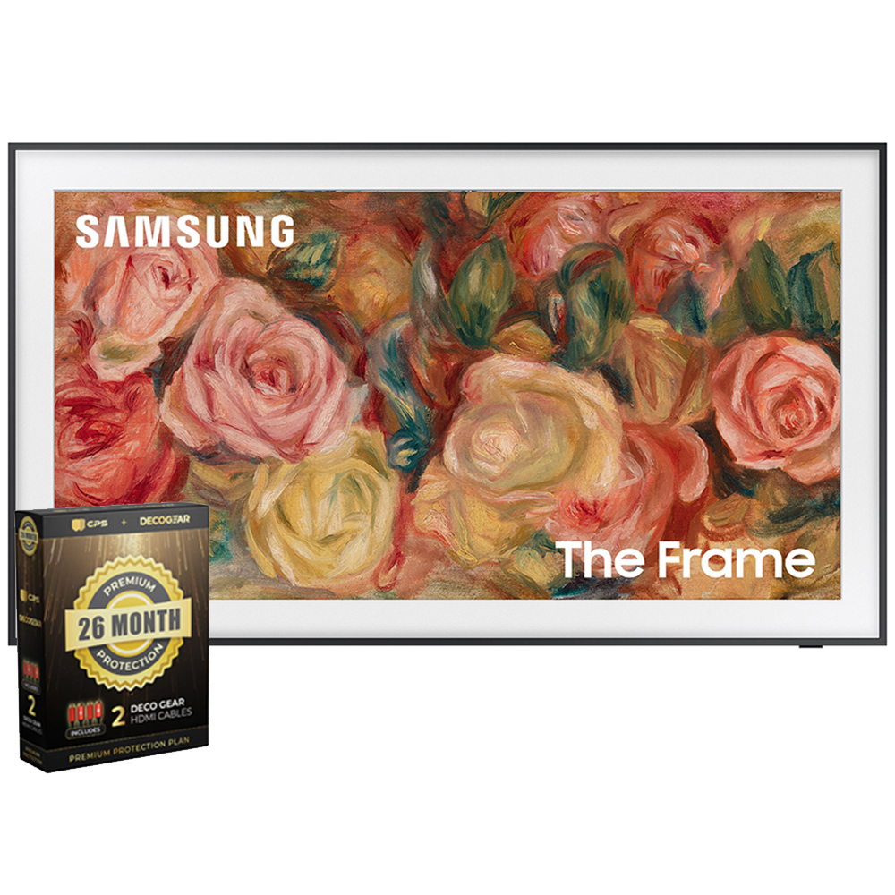 Samsung 50-дюймовый QLED 4K Smart TV с рамкой 2024 + Пакет защиты на 26 месяцев.