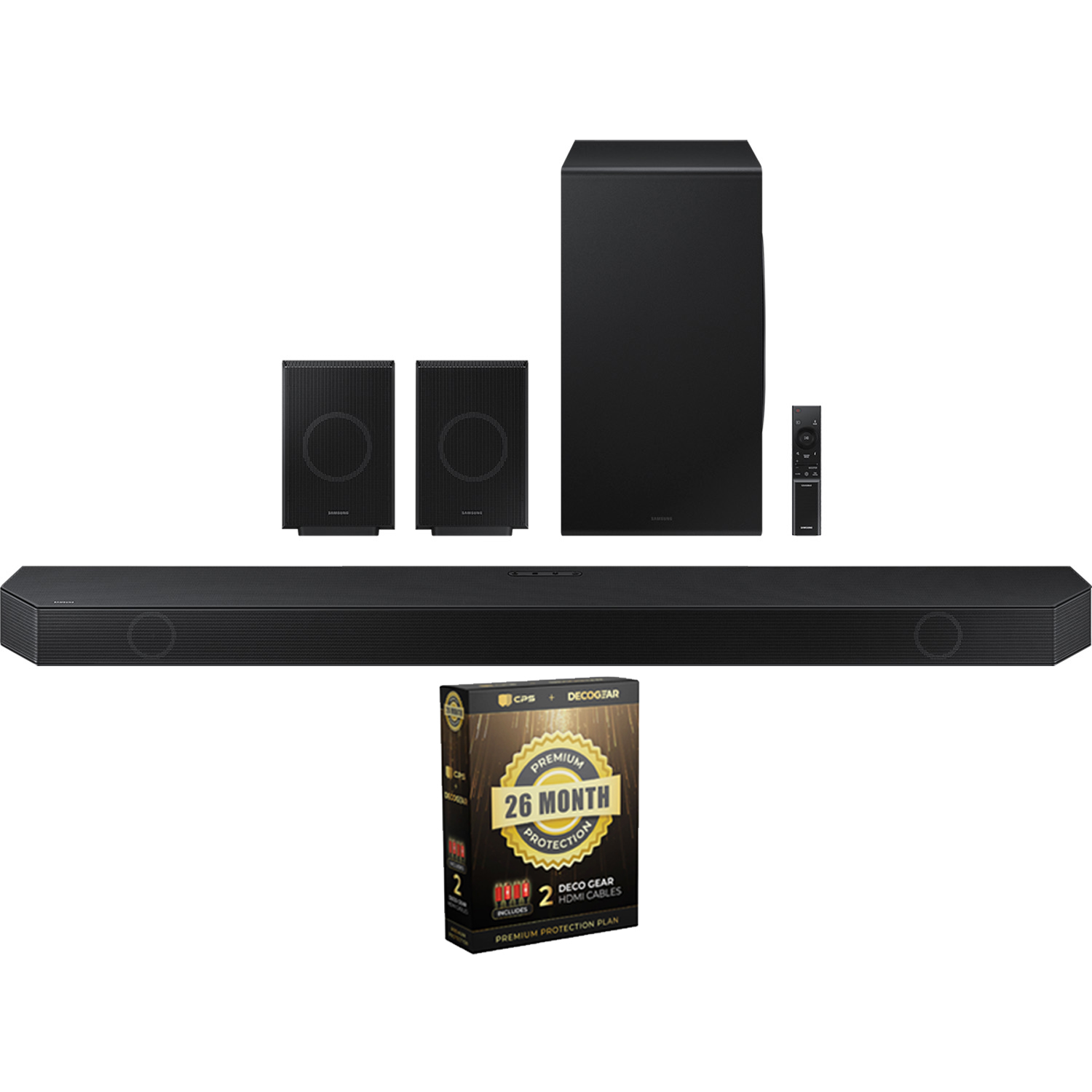 Samsung Q-series 11.1.4 ch. Беспроводная звуковая панель Dolby Soundbar + динамик, HW-Q990D