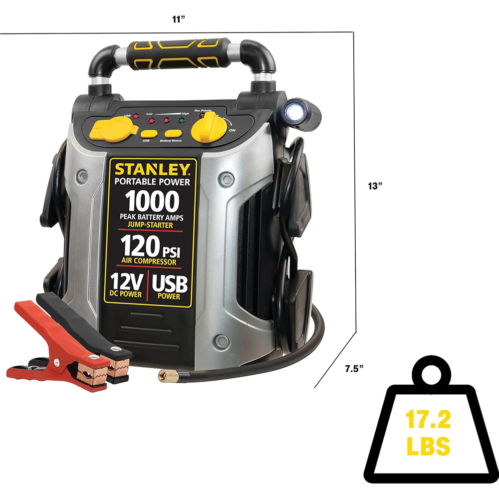 Stanley J5C09 500 Amp Jump Starter with Compressor - Open Box product image view 3