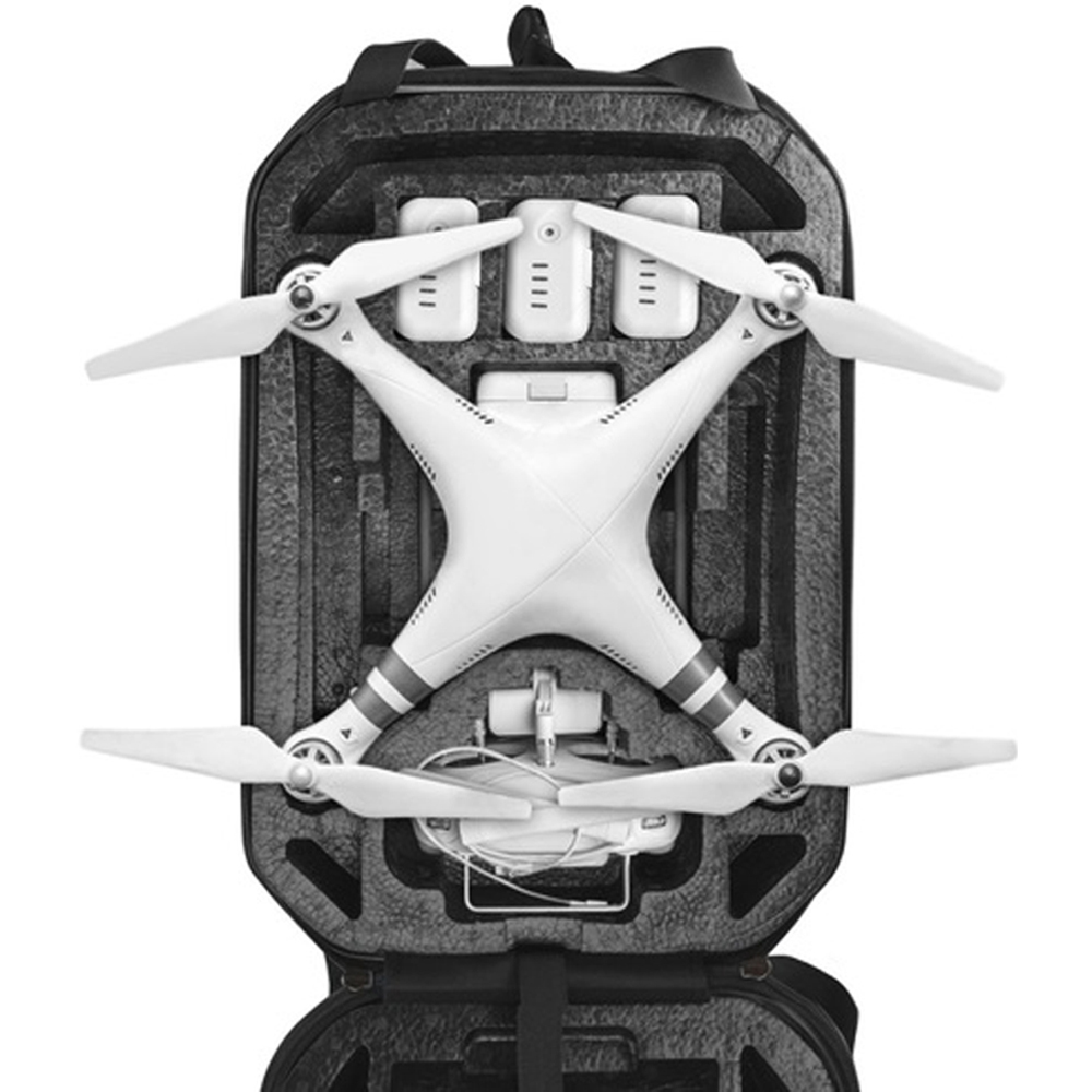 Xit Hardshell Drone Backpack Case for DJI Phantom 3 / 4 - Carbon Fiber Design
