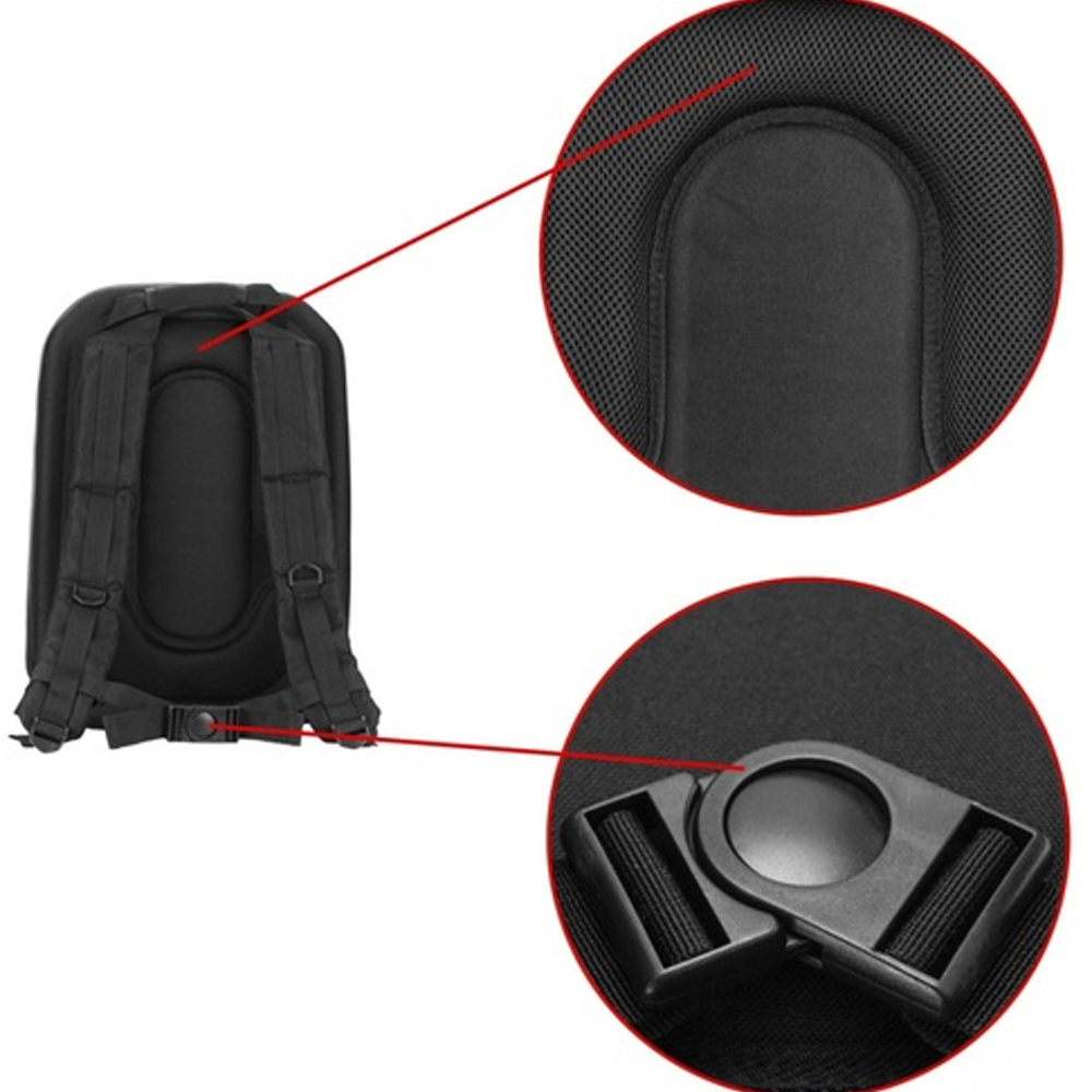 Xit Hardshell Drone Backpack Case for DJI Phantom 3 / 4 - Carbon Fiber Design
