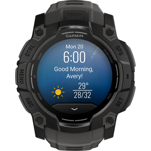 Garmin Instinct 3 50mm GPS Smartwatch, AMOLED +Wearable