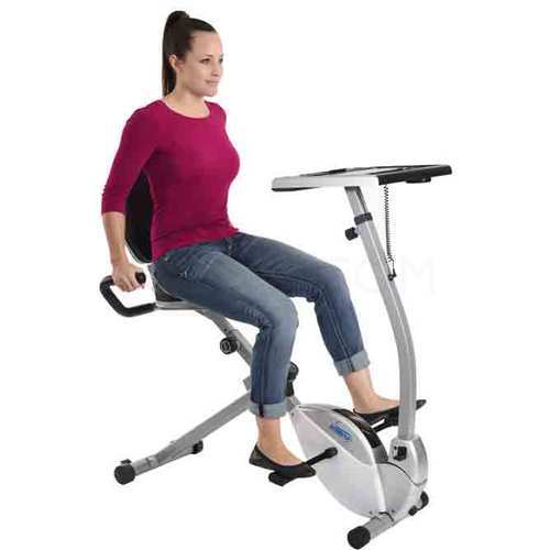 Stamina 2-in-1 Recumbent Exercise Bike Workstation and Standing Desk ...