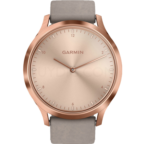 garmin vivomove rose gold suede