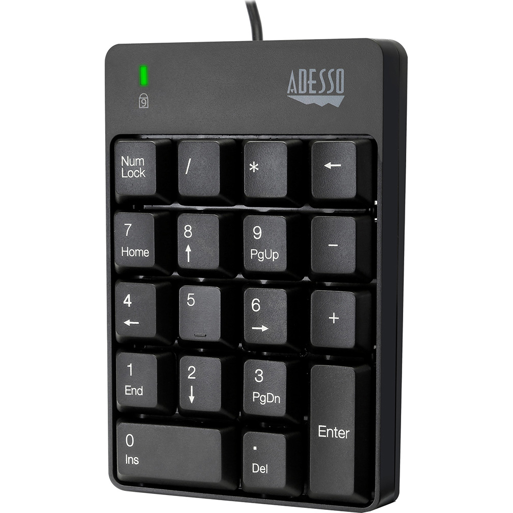 Photos - Keyboard Adesso AKB-601UB USB Spill Resistant 18-Key Numeric Keypad 
