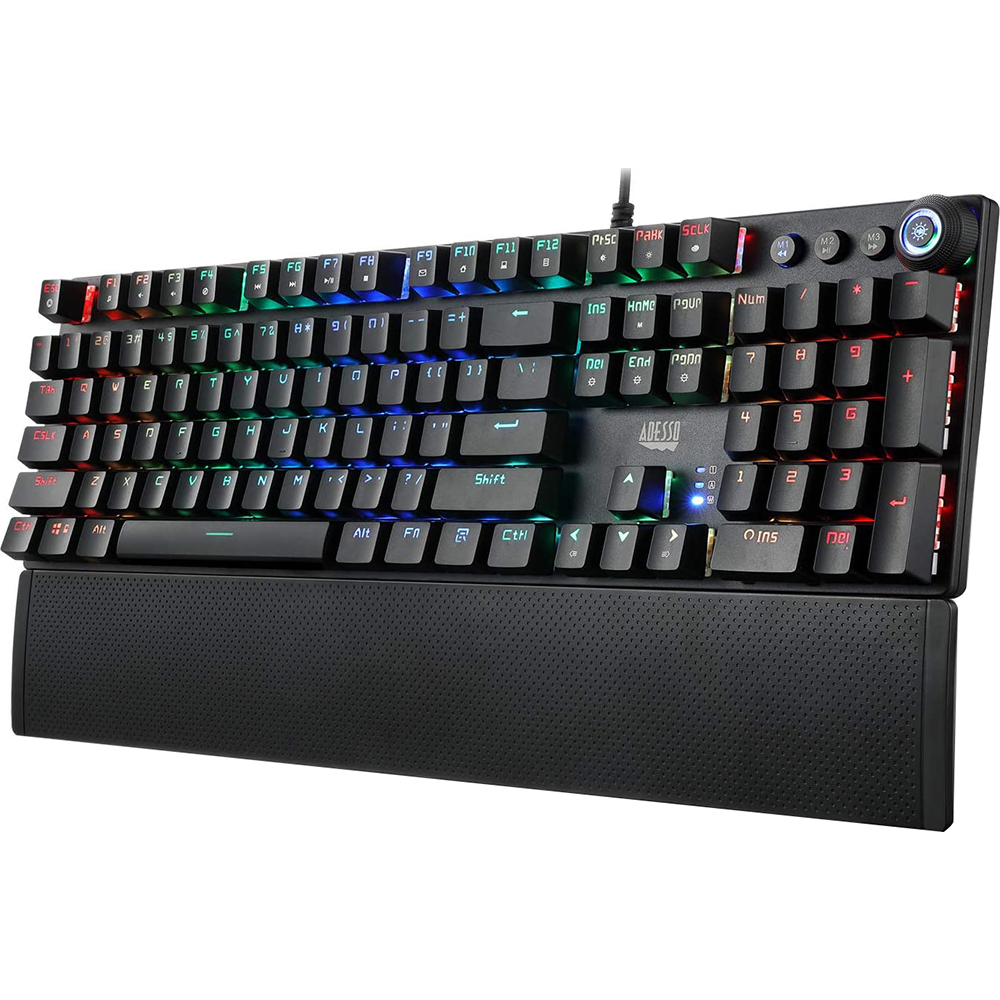 Photos - Keyboard Adesso RGB Programmable Mechanical Gaming  with Detachable Magneti 