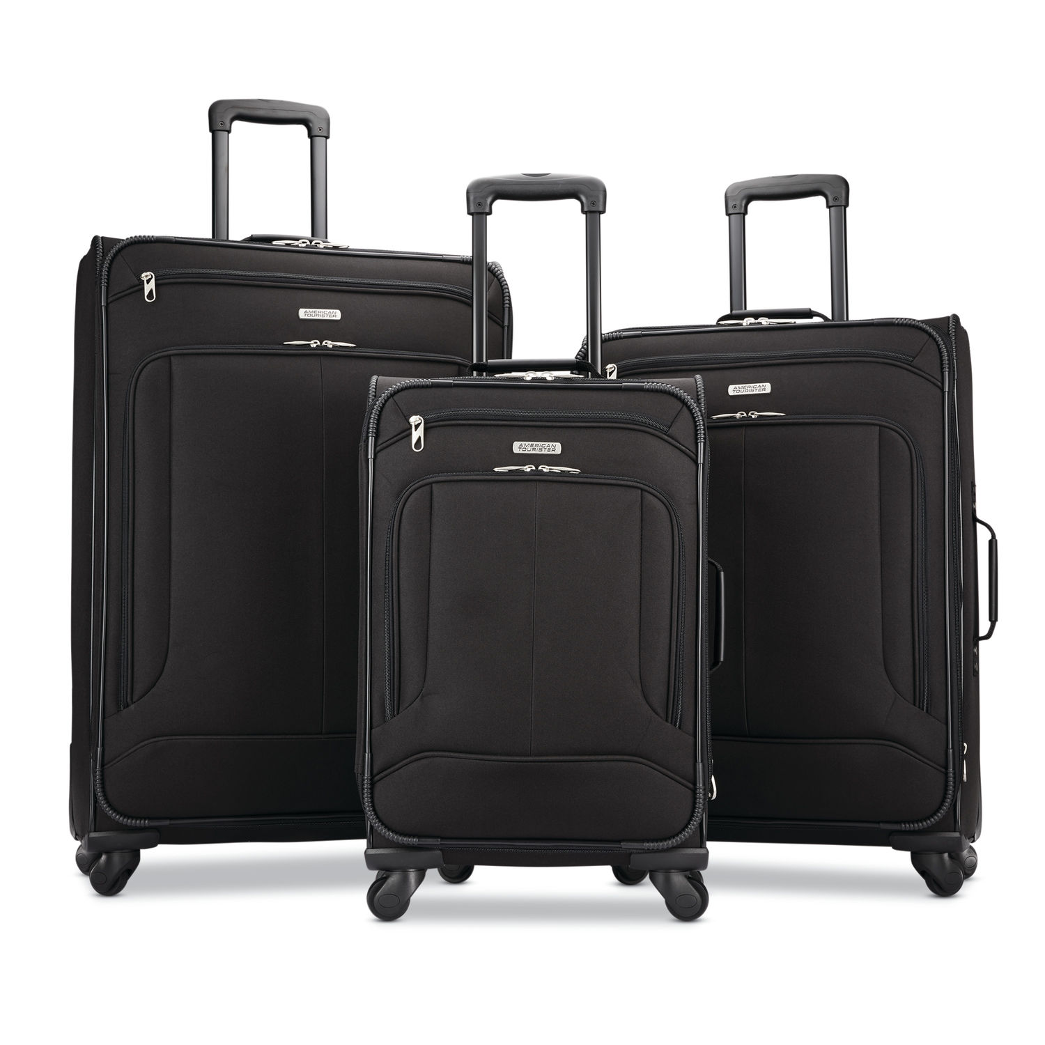 Photos - Luggage American Tourister Pop Max 3 Piece  Spinner Set - 29/25/21(1 (Black)