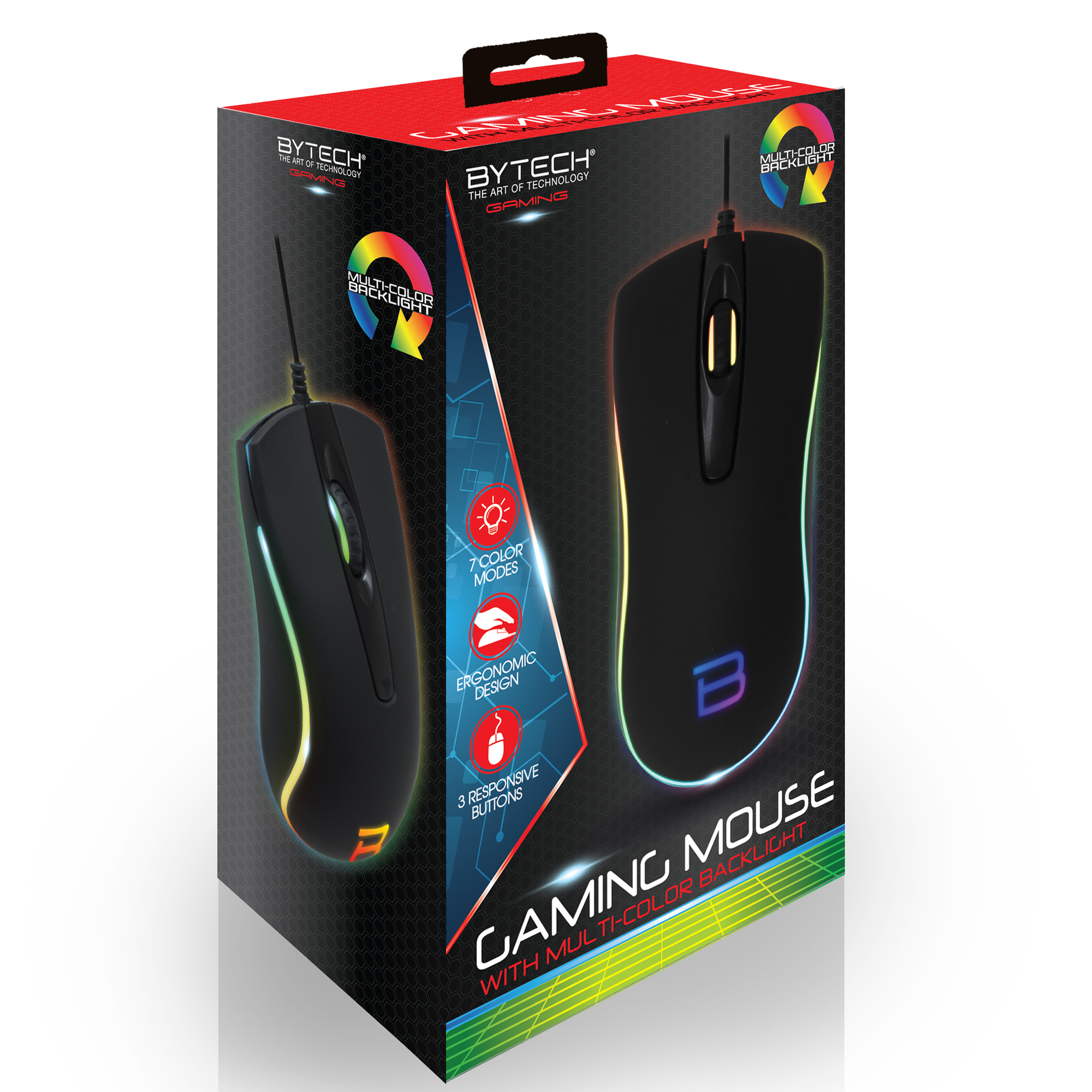 Photos - Keyboard Bytech Gaming Mouse with Multi-Color Backlight BY-MS-WR-107-BK