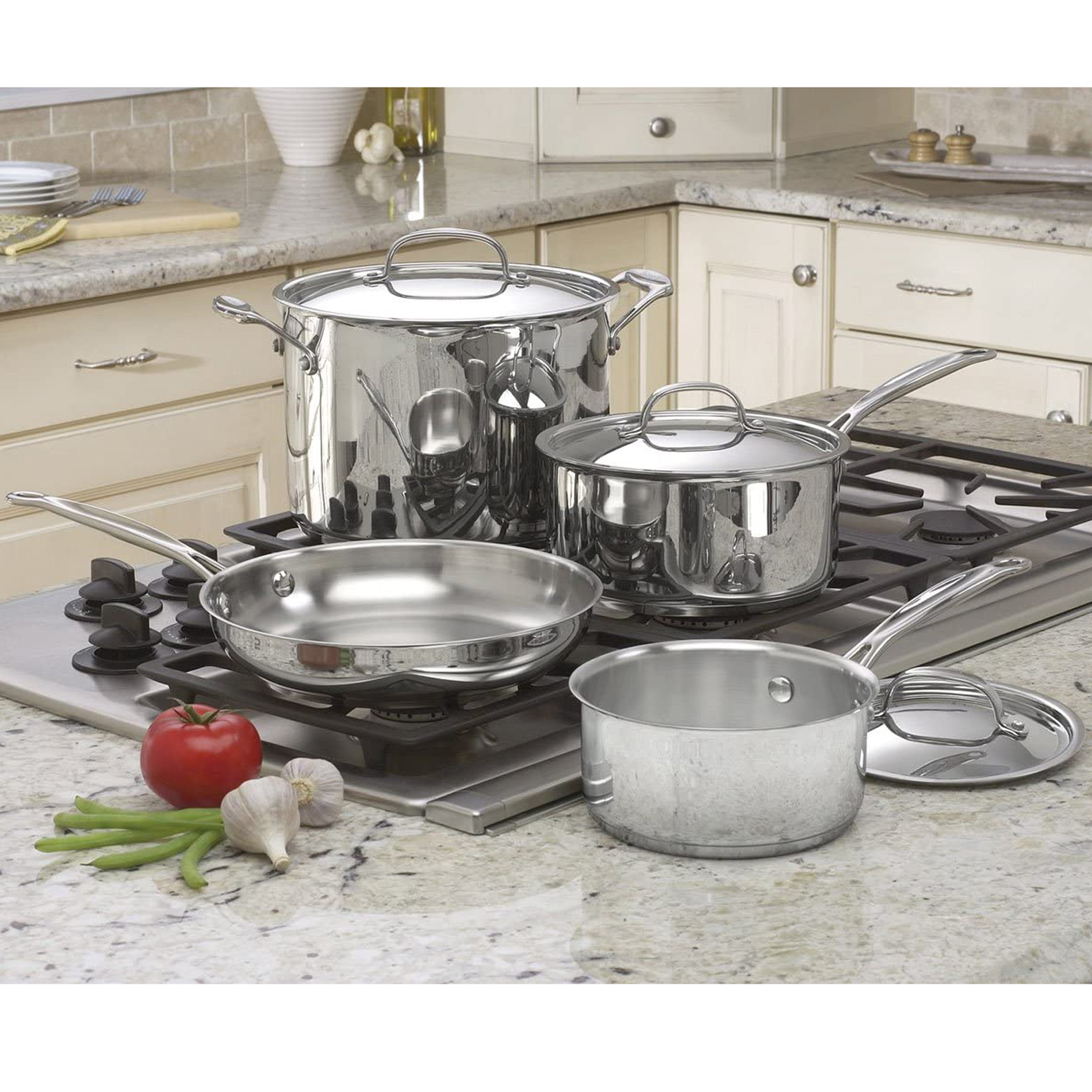 Cuisinart Chef's Classic 7-Piece Cookware Pot and Pan Set - Stainless Steel (77-7P1)