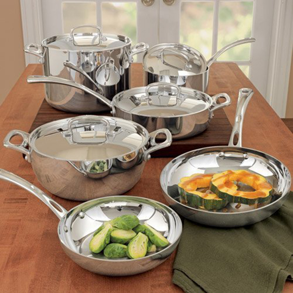 Photos - Stockpot Cuisinart FCT-10 - 10-Piece French Classic Tri-Ply Stainless Set 