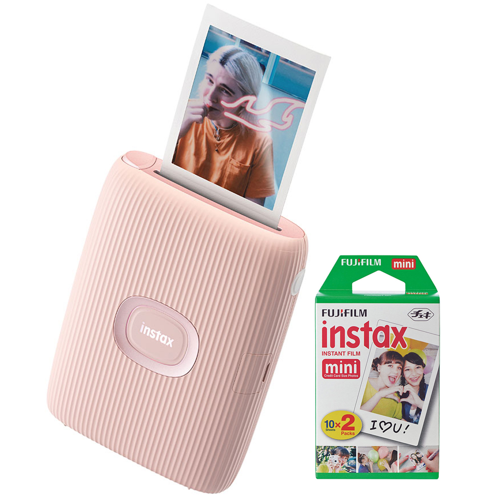 Photos - Printer Fujifilm Instax Mini Link 2 Smartphone  Soft Pink + Instax Mini 20 