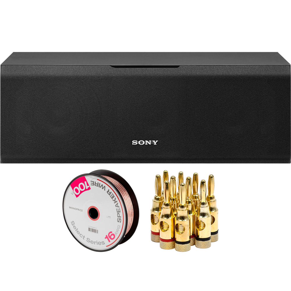 Sony 2Way 3Driver Bass Reflex Center Channel Speaker  Speaker Wire Bundle