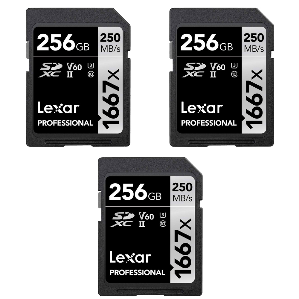 Photos - Memory Card Lexar Professional SDHC/SDXC 1667x UHS-II 256GB   E2LXL (3-Pack)
