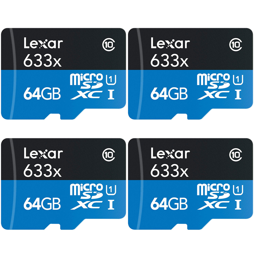 Photos - Memory Card Lexar High-Performance 633x microSDHC/microSDXC UHS-I 64gb  4 P 